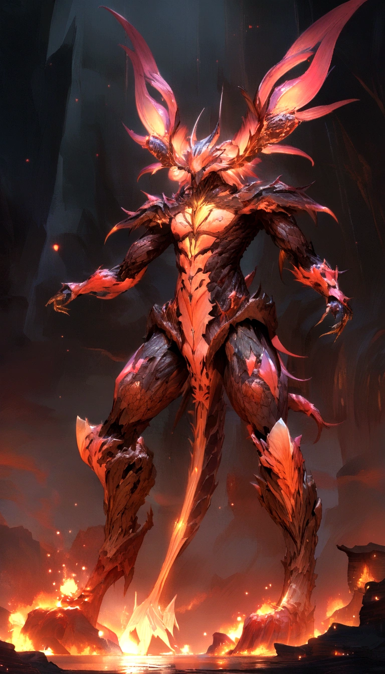 Strange beasts in fantasy world，Blood，Covered in thick thornoonlit Night，Medium shot scenes，Like the whole body， Highly detailed surreal VFX，OC Rendering，Shot with a 70mm AR16:9 --q 2 --s 1000