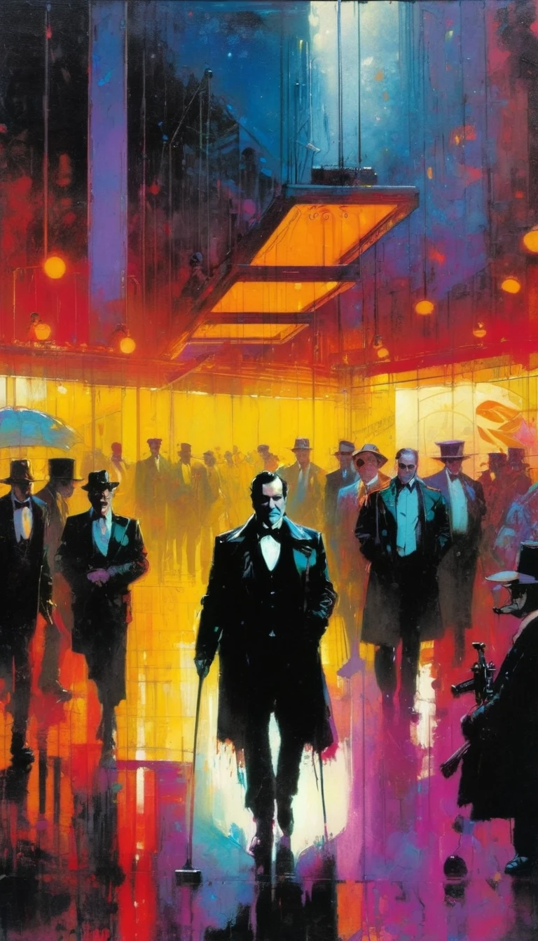 the club (art inspired in Bill Sienkiewicz). oil painting)