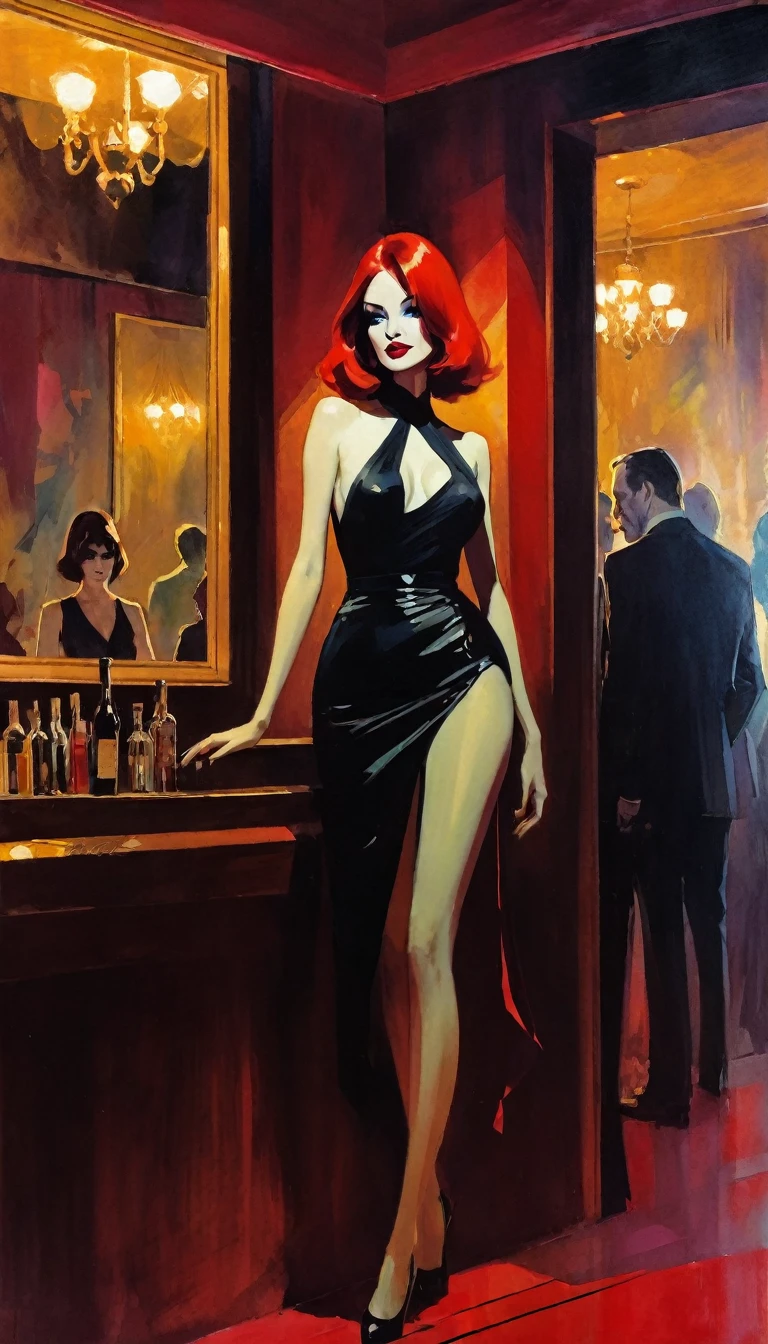 the club (art inspired in Bill Sienkiewicz). oil painting)