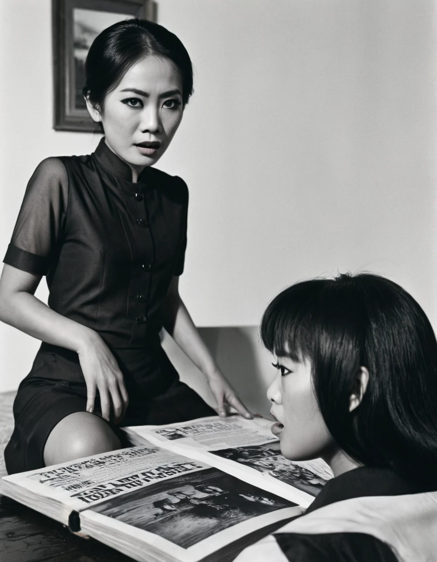 analog horror ,style 1970 movie scence ,thai style