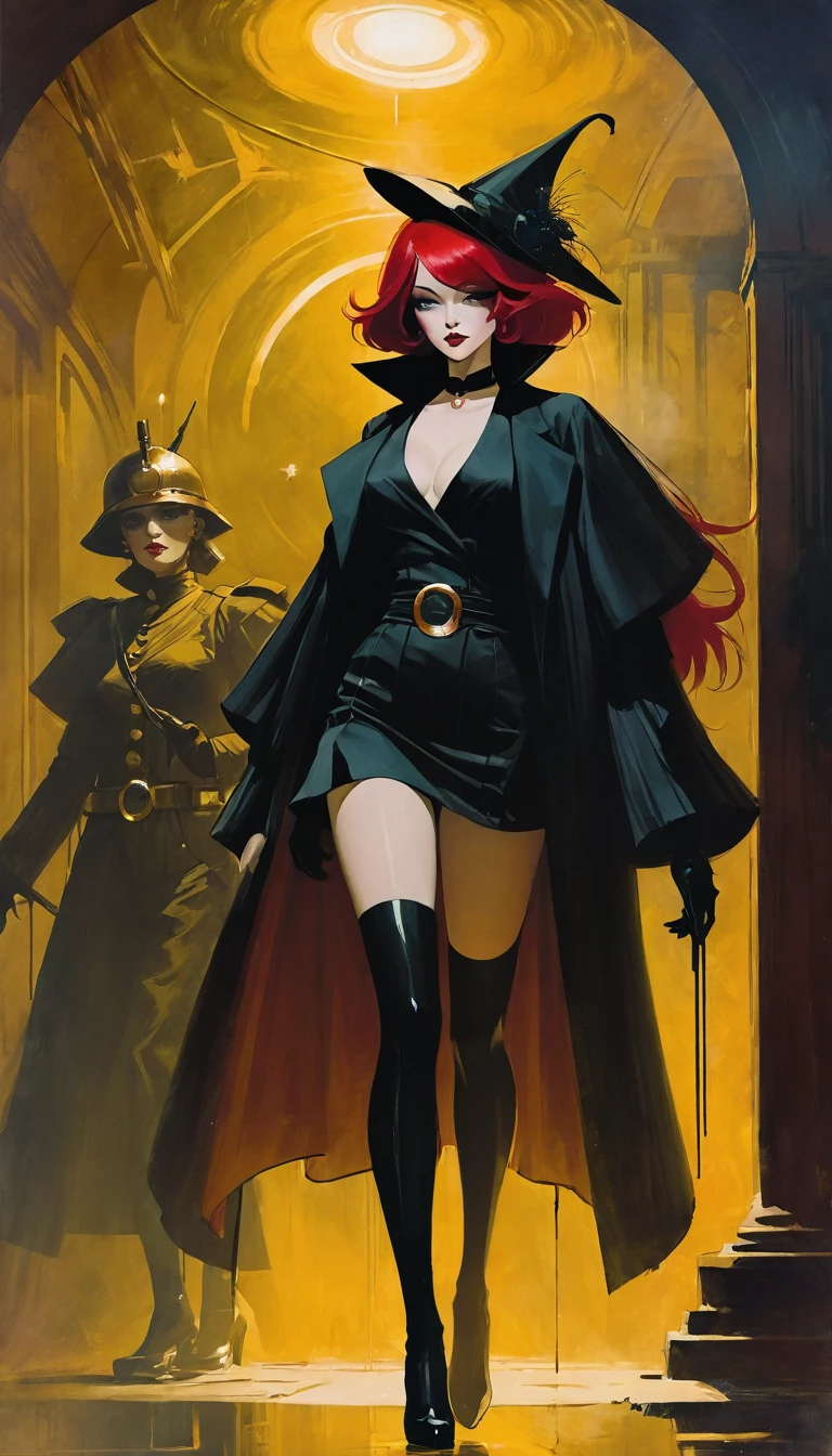 steampunk club (art inspired in Bill Sienkiewicz). oil painting)

