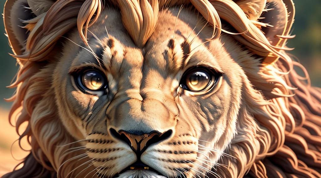 close up photo of lion, 8k uhd, high quality, dramatic, cinematic