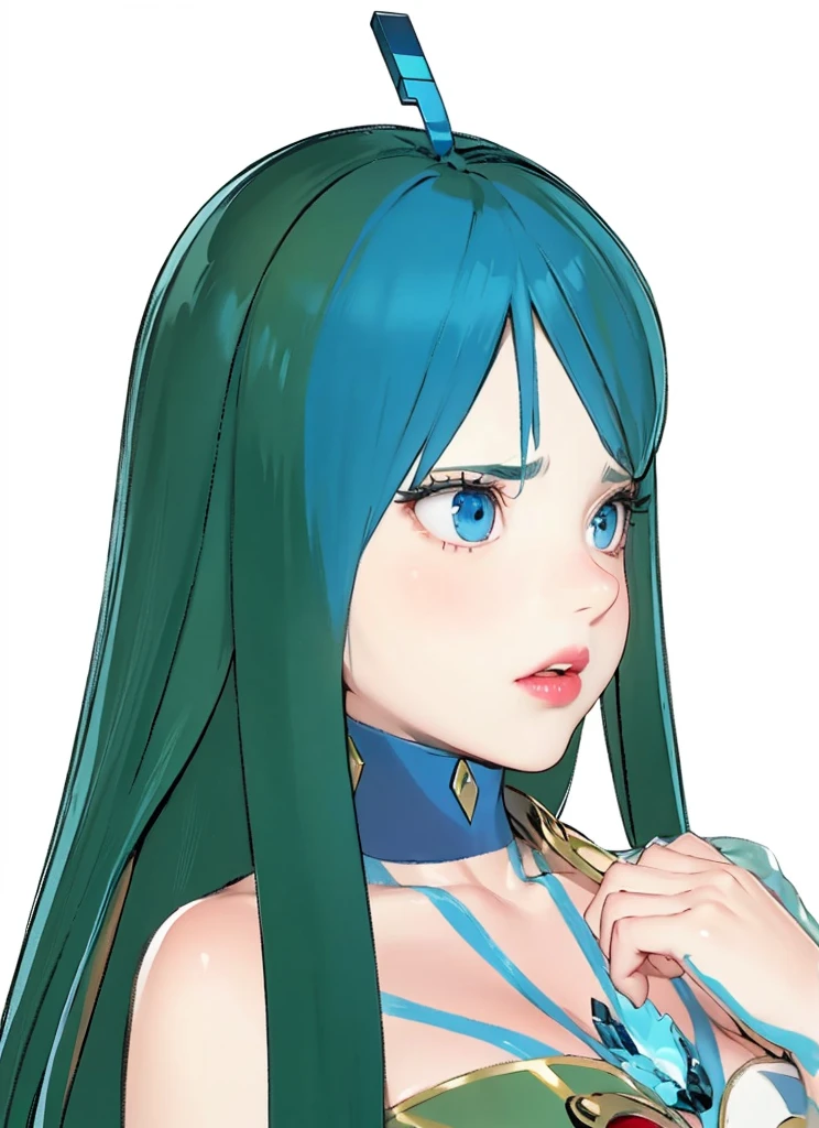 Beauty,sad,lipstick,Straight Hair,Blue Eyes,Blue choker,4K,8K,Highest quality