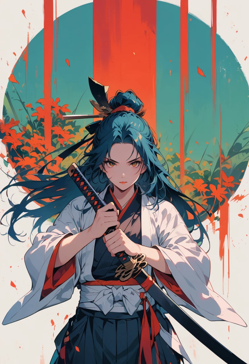 Samurai，Sword in both hands