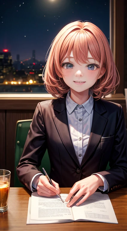 Tabletop, Highest quality, 8K, 20-year-old, RAW Photos, Absurd, Award-winning portrait, smile, smile, alone, night, neon, Idol's face, Violet, Gardenias, Delicate girl, Upper Body, Digital SLR, View your viewers, Frank, Sophisticated, Zola々right, Thin arms, Professional Lighting, Film Grain, chromatic aberration, (Eye and facial details:1.0), (Bokeh:1.1) , Close your mouth , Sailor suit , (panties:1.8) , pubic hair