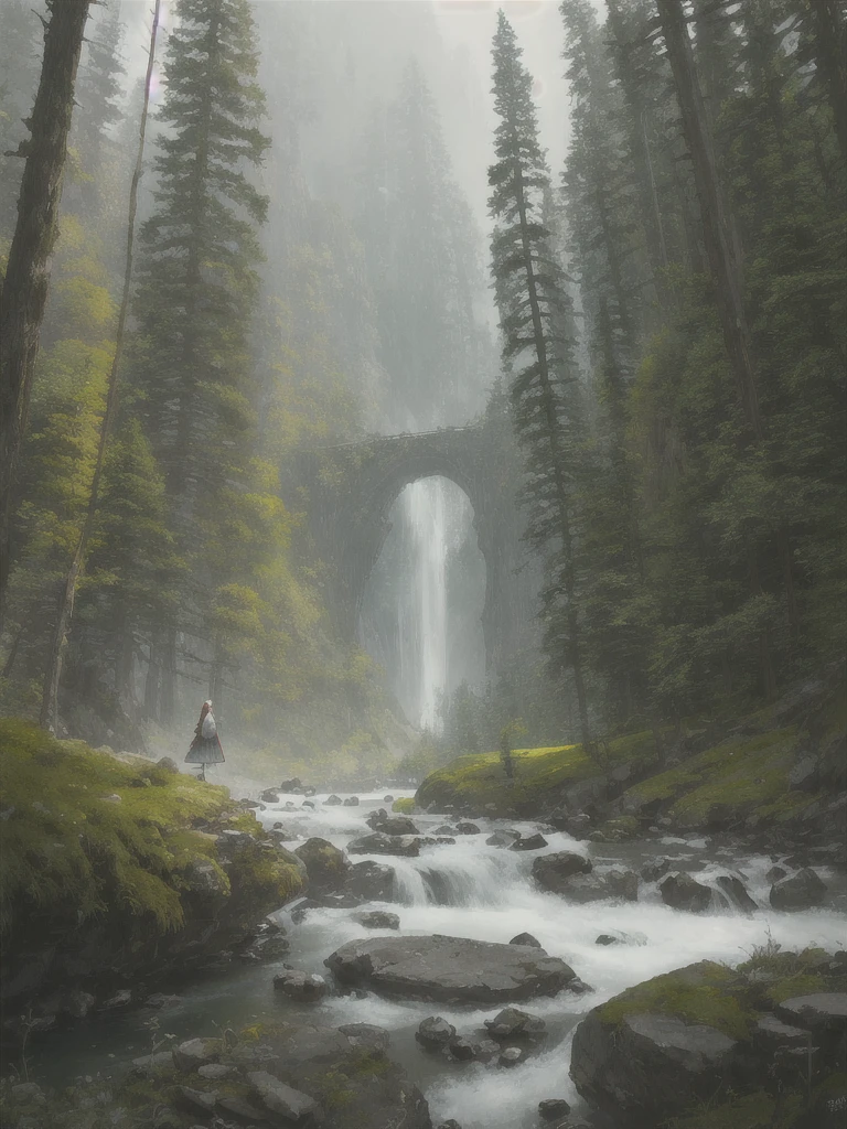 High detail natural landscape, RAW color art, animation, white skin, (((Liv Tyler as Arwen))), crosses the river, sequoia forest, ((cartoon style)), ((lord of the rings)),magical atmosphere, moss rock
(detailed texture), intricately detailed, fine details, hyperdetailed, raytracing,
Atey Ghailan, by Jeremy Mann, Greg Manchess, Antonio Moro, trending on ArtStation, trending on CGSociety, Intricate, High Detail, Sharp focus, dramatic, photorealistic painting art by midjourney and greg rutkowski, bokeh on background