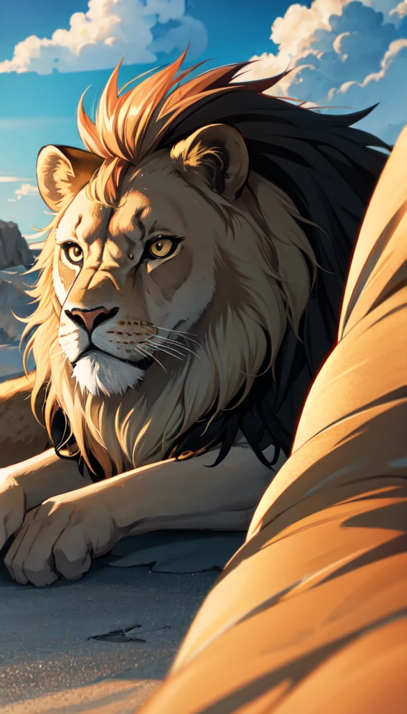 photo of lion, 8k uhd, high quality, 