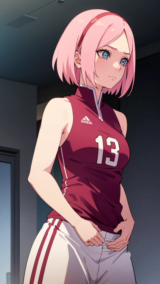 deep skin,textured skin, ,sakura haruno,(pink hair:1.4),(short hair:1.6),
BREAK (blouse and long skirt:1.2),
BREAK (crotch rope walking:1.0), volleyball player, shiny skin, watching the view, seductive thighs, cameltoe, bare arms, bare hands, bottomless,
BREAK (masterpiece:1.2), best quality, high resolution, unity 8k wallpaper, (illustration:0.8), (beautiful detailed eyes:1.6), extremely detailed face, perfect lighting, extremely detailed CG, (perfect hands, perfect anatomy),