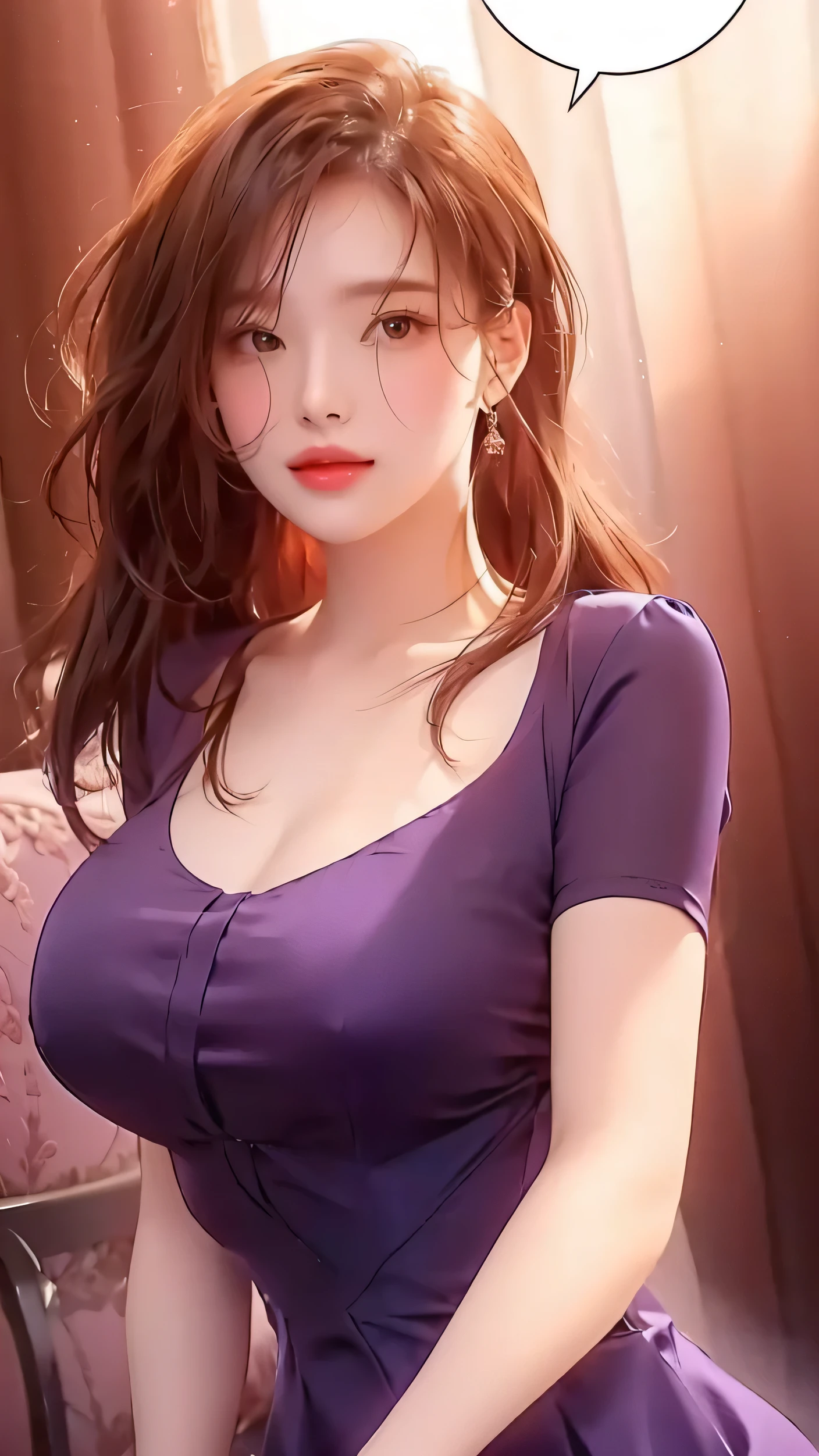 woman in a purple dress 