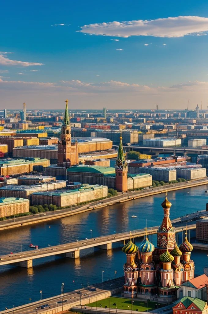 Background of a city in Russia