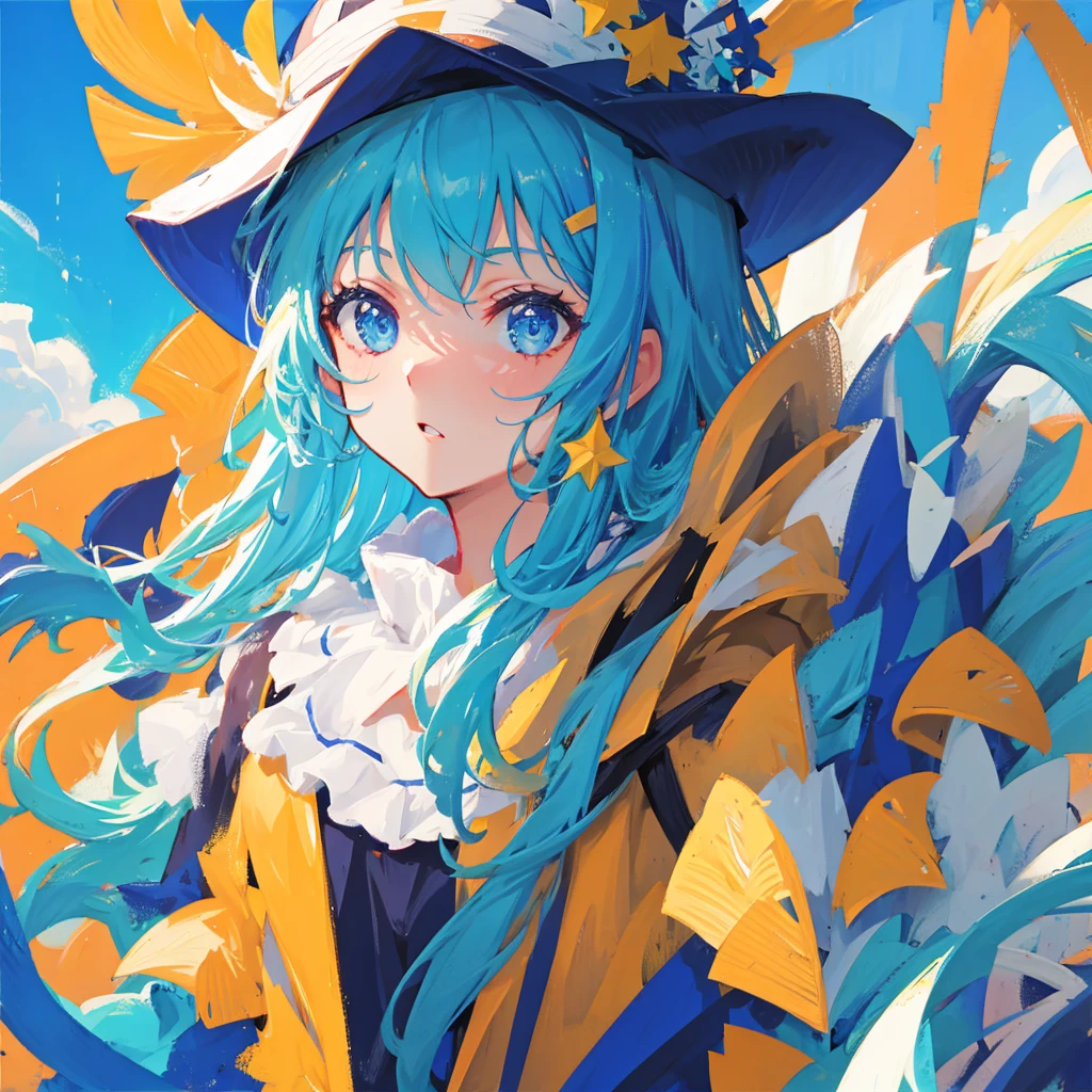 ((masterpiece)), ((best quality)), (close-up:1.35), 1girl, solo, big beach hat, face covered by hat