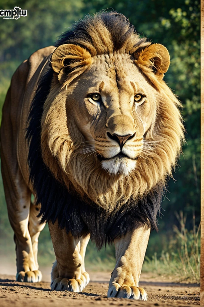 Create an animated image of a lion that has the slogan campu-store