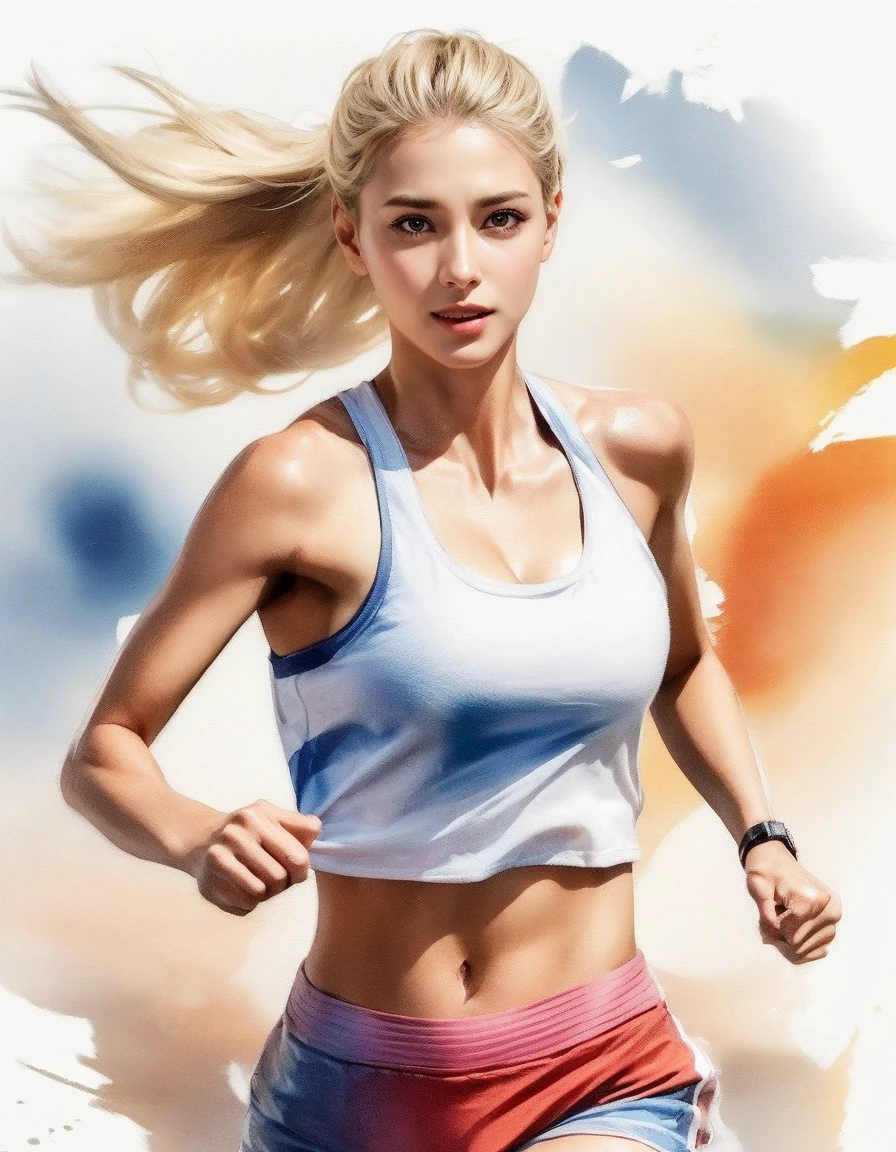 8K, masutepiece, Raw photo, Best Quality, Photorealistic, Highly detailed CG Unity 8k wallpaper, depth of fields, Professional Lighting, Ray tracing, (Extremely beautiful face, Beautiful lips, Beautiful eyes), intricate detail face, ((Ultra detailed skin)) 1girl in, deepshadow, Cute s, ((Looking at Viewer)), (seducting smile), (Blurry background), (long saggy breasts:1.3), (Large breasts、Huge breasts:1.5), (Female soldiers:1.3), Clear eyes, black backgrounds, Front shot, (pale skin), Face forward, (Big eyes), (upperbody shot), (Camel toe), (Camouflage T-shirt), (hi-top fade:1.5), ((I can see panties:1.3)),