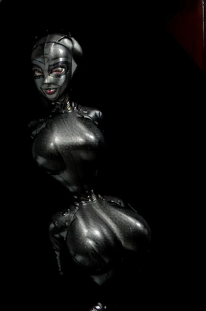 high resolution, masterpiece, high quality, promo art, dark city alley, ((bimbo)), (milf), (mature female), Inque, (((faceless)), ((no hair))), black slime, (black slime body), round black head, large breasts, extremely glossy, (enormous huge natural breasts), (sagging breasts),  slim waist, (wide hips), abs, high heels, lean against wall, gloss, oil puddle, oil drops, (((foggy))),thigh and hip focus, nipple buldge