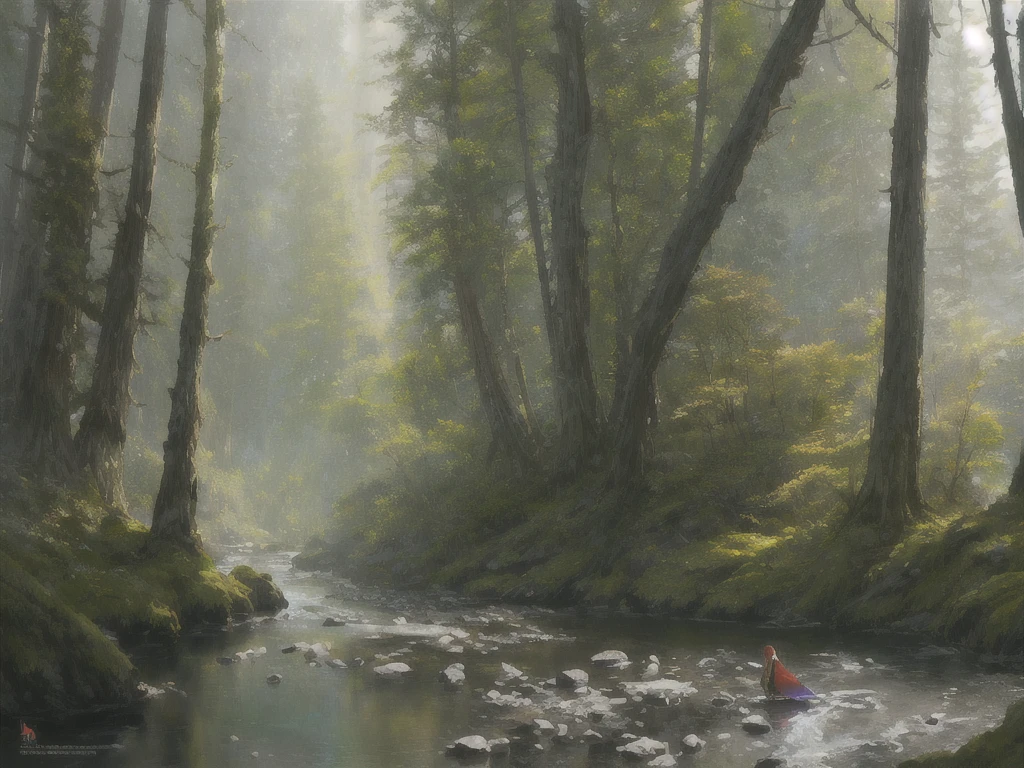 High detail natural landscape, RAW color art, animation, white skin, (((Liv Tyler as Arwen))), crosses the river, sequoia forest, ((cartoon style)), ((lord of the rings)),magical atmosphere, moss rock
(detailed texture), intricately detailed, fine details, hyperdetailed, raytracing,
Atey Ghailan, by Jeremy Mann, Greg Manchess, Antonio Moro, trending on ArtStation, trending on CGSociety, Intricate, High Detail, Sharp focus, dramatic, photorealistic painting art by midjourney and greg rutkowski, bokeh on background