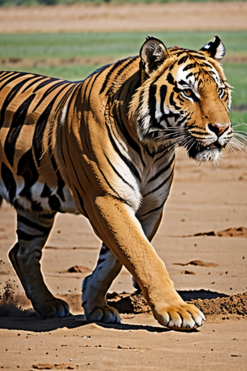 Tigers, buffalo, dogs hunt for prey and work.