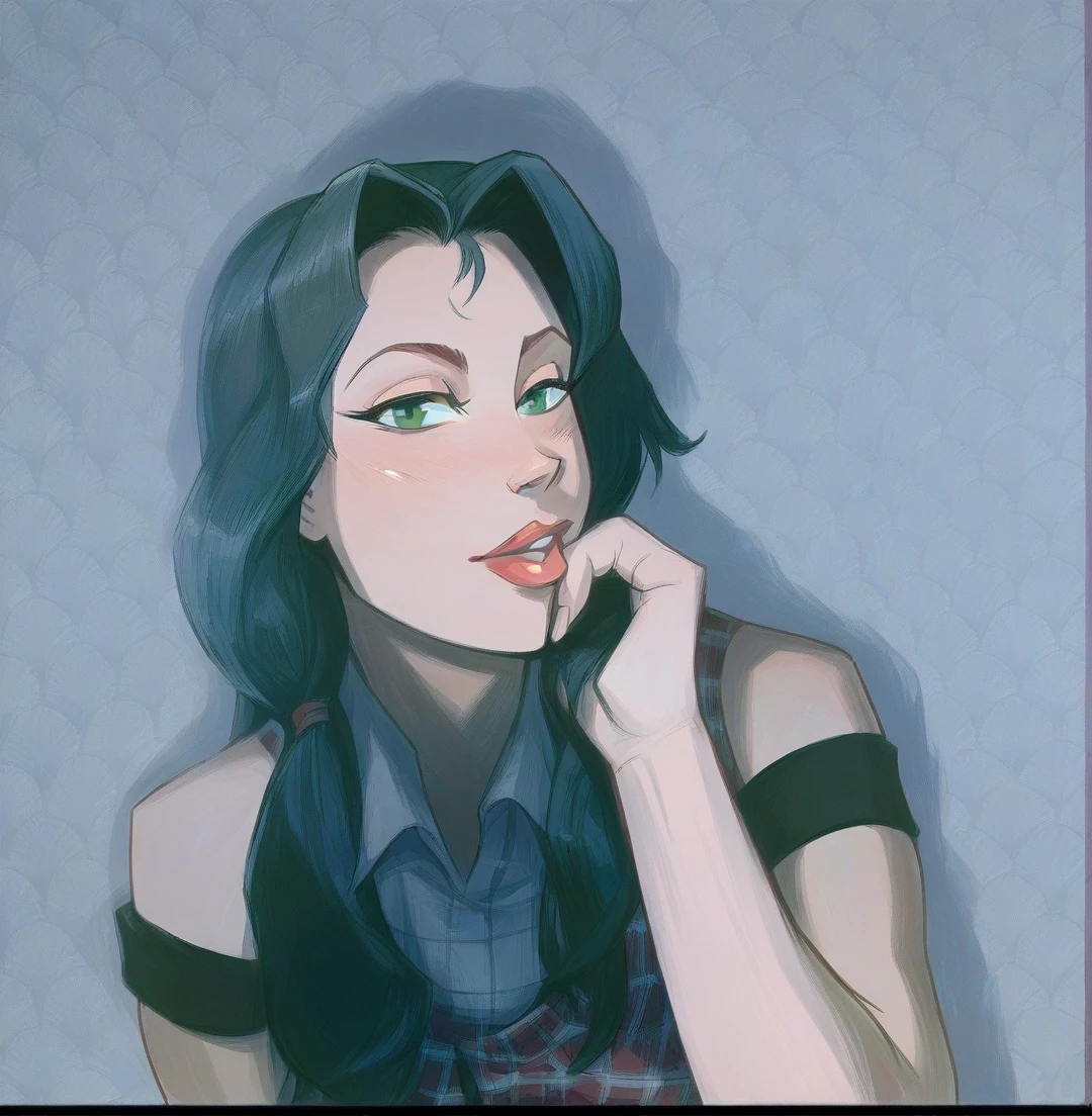 score_9, score_8_up, score_7_up, score_6_up, source_anime, 1girl, red hair, green eyes, jeans, plaid shirt, long hair, cowboy shot, barn, farm,
hand on own hip,