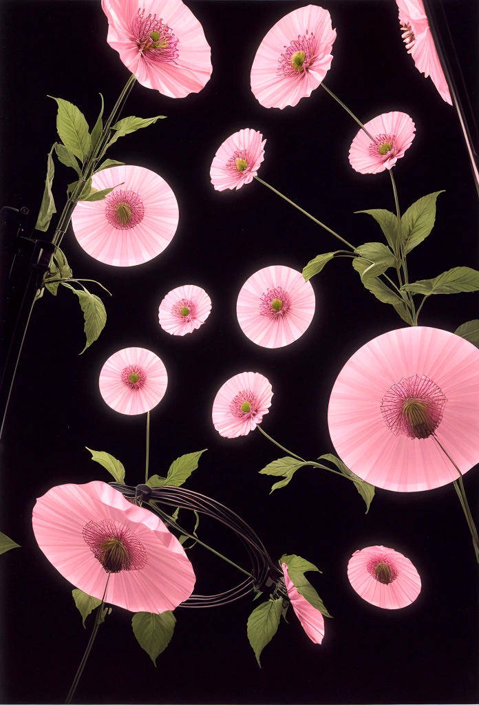 荷flowerflower朵,Summer night halo, flower, Theatrical atmosphere, 500mm foldback lens,High resolution,Hasselblad Machine