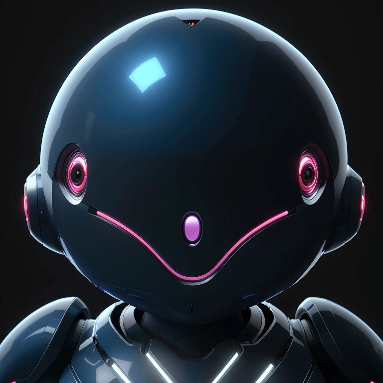 a cute AI robot, smooth and round, futuristic artificial intelligence, ethereal oc render, best quality, 8k, ultra-detailed, photo-realistic, vivid colors, studio lighting, dynamic pose, intricate mechanical details, glowing blue lights, shiny metallic surfaces, advanced technology, minimalist industrial background, sleek modern design