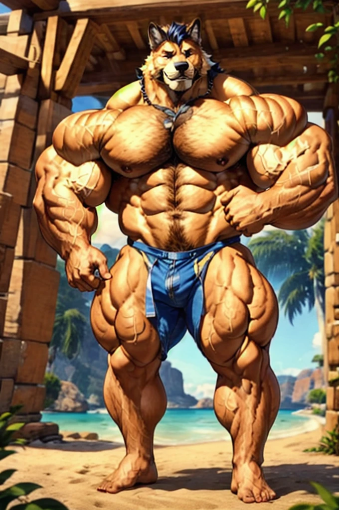 (masterpiece, best quality:1.2), solo, male focus, 1boy, muscular male,Hair on the chest