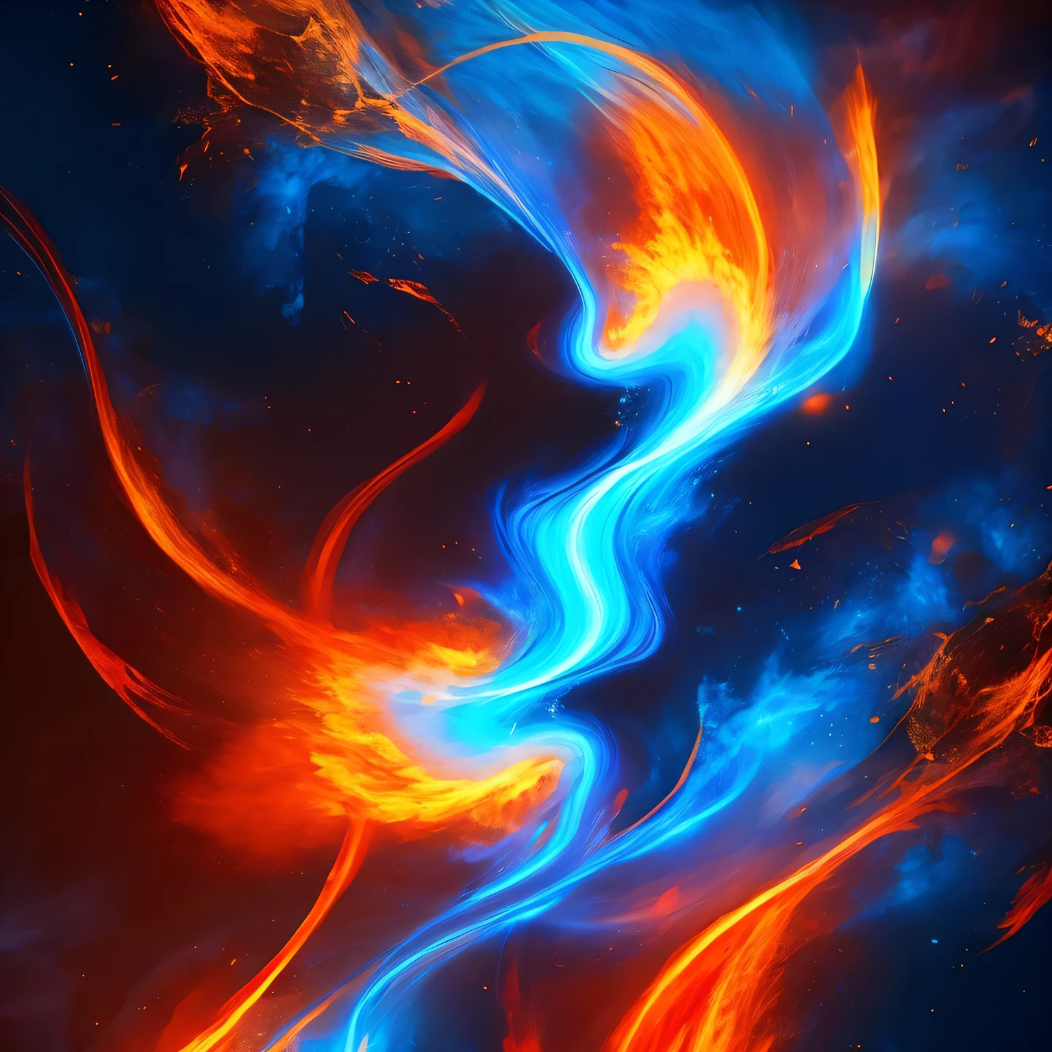 blue fire overlay