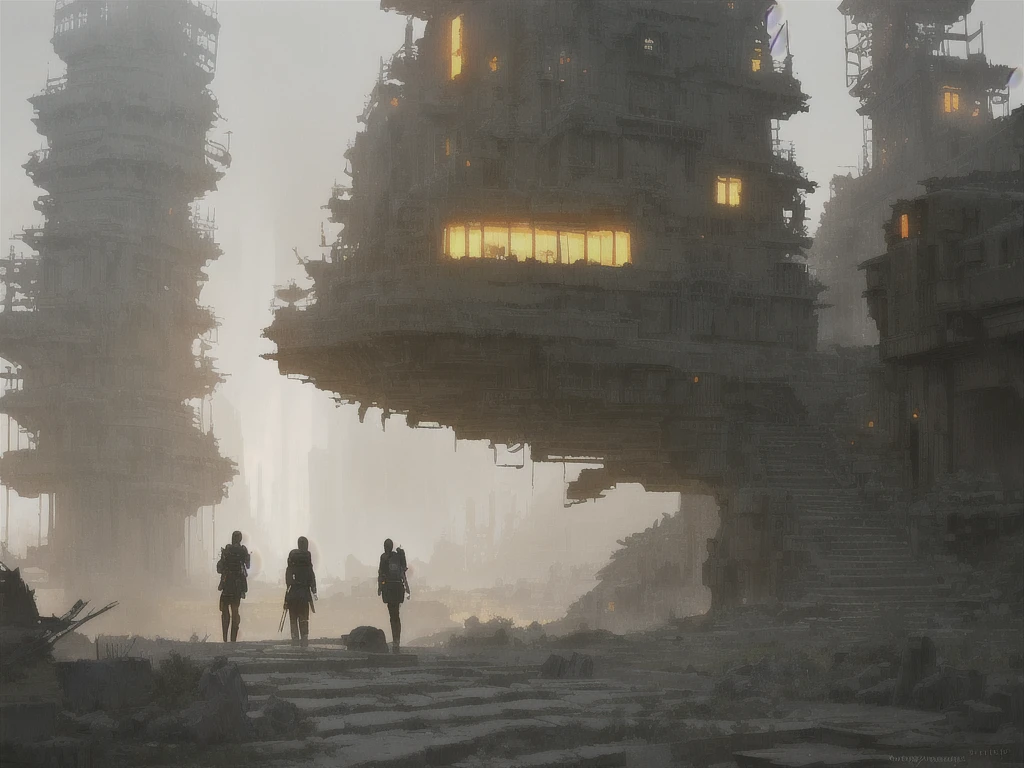 High detail natural landscape, ((an ancient city, destroyed, abandoned in the middle of a desert )) RAW color art, animation,((cartoon style)), ((blade runner))
(detailed texture), intricately detailed, fine details, hyperdetailed, raytracing,
Atey Ghailan, by Jeremy Mann, Greg Manchess, Antonio Moro, trending on ArtStation, trending on CGSociety, Intricate, High Detail, Sharp focus, dramatic, photorealistic painting art by midjourney and greg rutkowski, bokeh on background