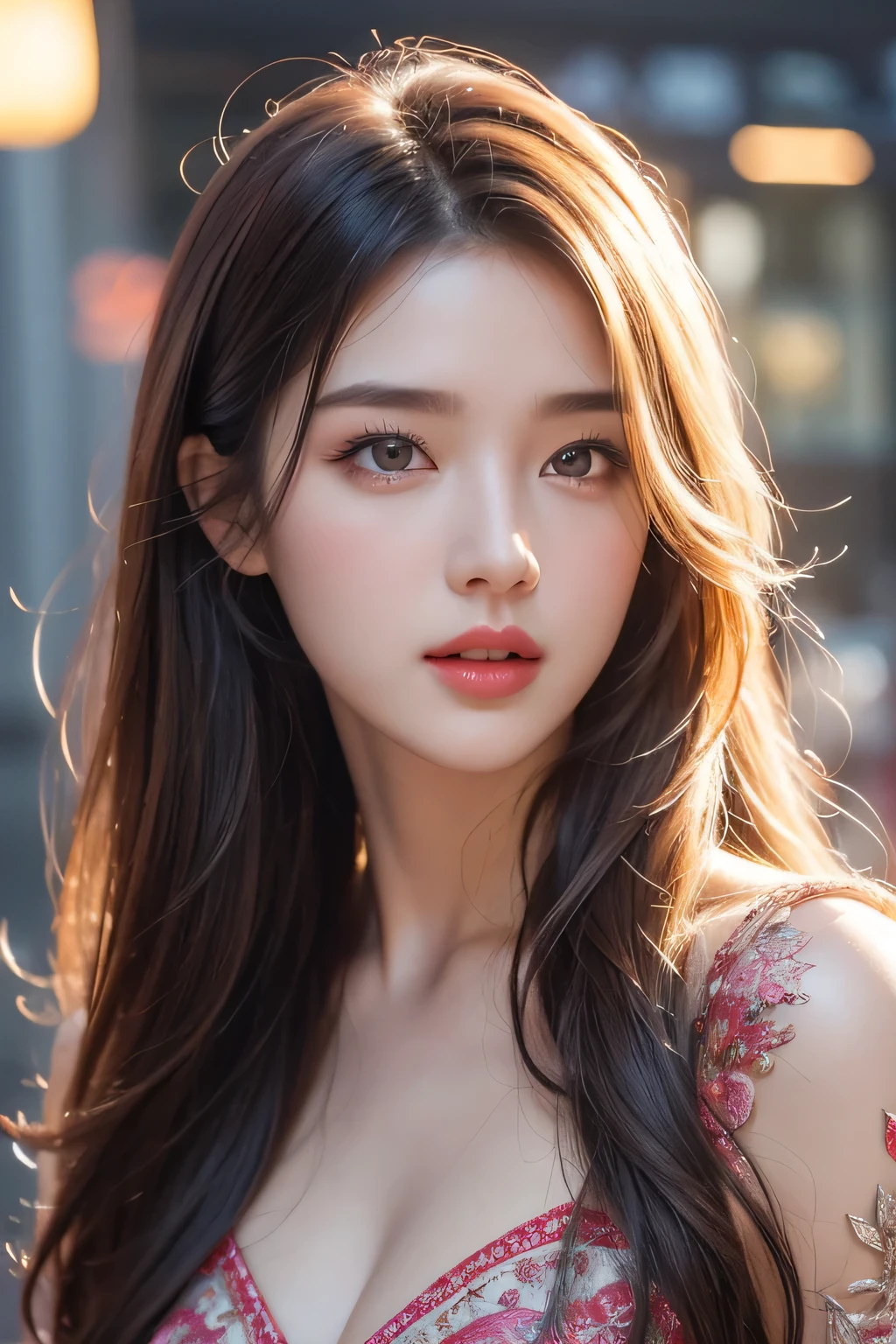 High-quality work,Realistic works,Super premium graphics,8K HD CG works,high quality graphics,High-definition and exquisite CG works,10x pixels,Ultra-fine details:1.1,Advanced technical details:1.1Realistic photo effects,Interior lighting effects:1.5,natural soft light:1.5. Light effect(Virtual light effects:1.8),ultra high resolution,shining dress,sliver long hair,silber hair,transparenthair,high detailed hair(Quality hair details:1.1)Clear eyes,Double eyelids look good,Sharp eye makeup, Create exquisite eyelash makeup, tthin eyebrows, Ultra-detailed eyes,a tall nose, lovely red lips, rosey cheeks, With delicate makeup on her face , pretty face, The face shape is perfectly proportioned,(Advanced facial details:1.1) Abstract Expressionism Abstract Beauty,Center,(eyes looking at camera:1.5),Nearly perfect,Dynamic,moonlight,Very detailed,number,Art Station,concept art,Smooth,Sharp focus,illustration, Vibrant brushwork, Bold Colors, ruffle form, expressive, emotion, official art,Unity 8K wallpaper,Ultra Detailed,Beautiful and beautiful,masterpiece,best quality,(zendispute, Mandala, dispute, endispute),(Fractal Art:1.3),1 Girl,Extremely detailed,(laugh:1.3),Dynamic angle,Cowboy shooting,Chaos in its most beautiful form,elegant,Sexy,bright colors,,Women's artwork,Dress full body video,Realism,Amazing Cleavage,My eyes are very bright today