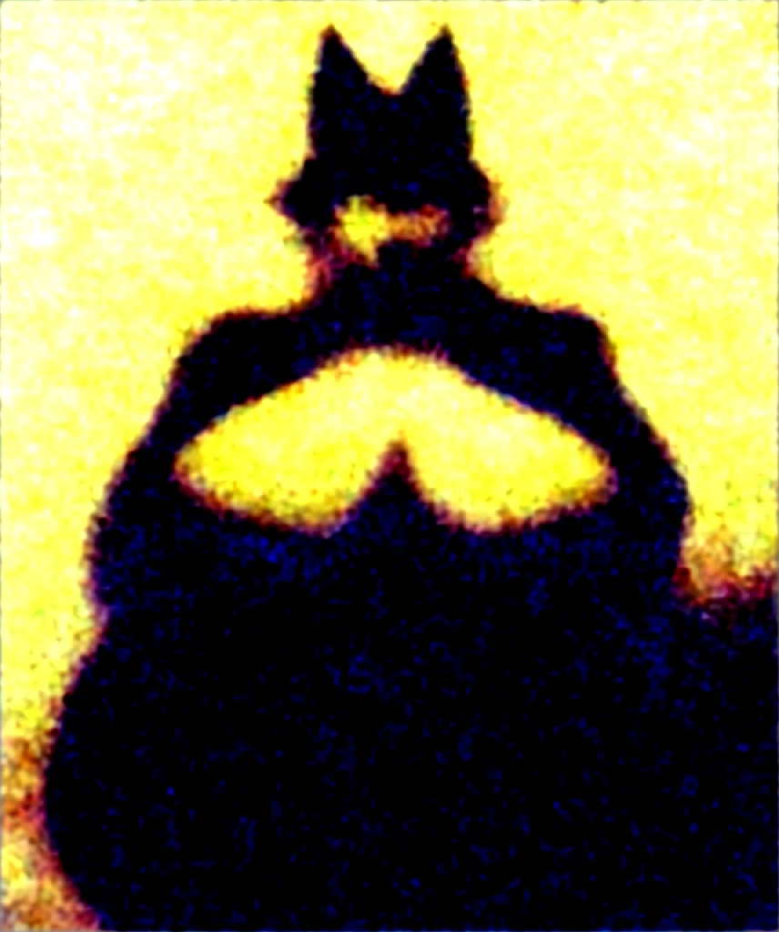 Anthro, Female, Solo, standing, Mocking Look, (half-closed eyes), (yellow eyes), looking at the viewer, (mega giant breasts, hips,big niples), (wolf),nude, nsfw, pubic hair, lewd