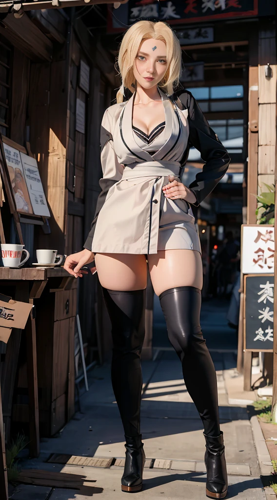 Tsunade après le mode papillon est fabuleuse sexy. Boruto style, elle pose devant un restaurant de ramen du village de Konoha, bandeau fontral de ninja, Kimono sexy court, vêtement japonais, kimono, juppe, cheveux roux, peau bronzé comme les japonaise du sud, cheveux long, Un enfant la prend en photo car elle est fabuleusement belle, naruto, ninja girl sexy, kunoichi, shinobi, cuir, steampunk, gothique, style burlesque, sexy, porte jartelle, anime, cosplay, fuck, sex position, vagina, weet look, photo haute résolution, anime, cosplay, steampunk, cyberpunk, fille sexy nue, pin-up, poitrine nue, botte sexy talons hauts, vêtements détaillés, plies, dentelle, cuir, cuir déchiré, cuir usée, fille mouillé, fille humide, langue, nue, pin-up année 50, geisha, Steampunk style, se fait baiser, fille ninja prisonnière. Chaine au cou, cuir, red clothes, leather, latex, japanese style, bottes en cuir sexy, porte jartelles steampunk, salope, cherche à faire l'amour, red hair, hime cut, long hair, hair ornament, dilated pupils, shy, embarrassed, blush, frown, tongue, tongue out, licking lips, full blush, naughty face, saliva trail, red lips, long tongue, high detail, Social realism, anime, Gothic art, Baroque, Hyperrealism, anime style, En plein air, Verism, ray tracing, masterpiece, anatomically correct, super detail, high quality, award winning, best quality, highres, 4K, high details, textured skin, super detail, ccurate, retina, UHD