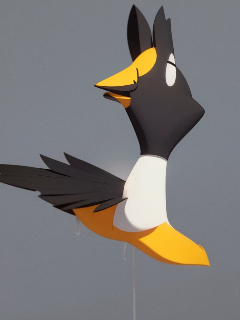 Daffy duck, gray background