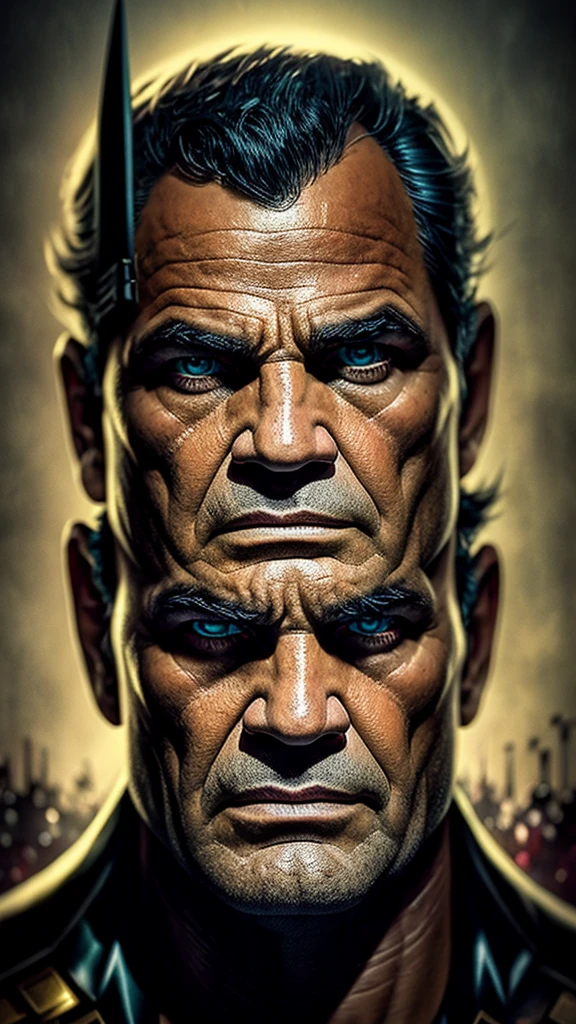 [The Brazilian Batman], [digital illustation], [gloomy style], [André SombraArt], [art-station], [High definition to reveal determination], [Nocturnal and mysterious colors], [lighting dramatic], [Close-up lens to emphasize the face]