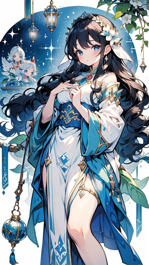 《snow white and the seven dwarfss》，Princess in a gorgeous dress，Princess in a gorgeous dress身边有七个可爱的小矮人，Gorgeous princess girl with some cute dwarfs around her，There are seven cute little boys around the cute girl，Close-up above the waist，《Snow White with the Seven Dwarfs》，Indoor background，木屋Indoor background