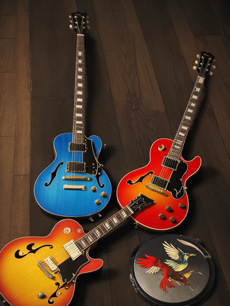 firebird and hummingbird and es-335 , Gibson family