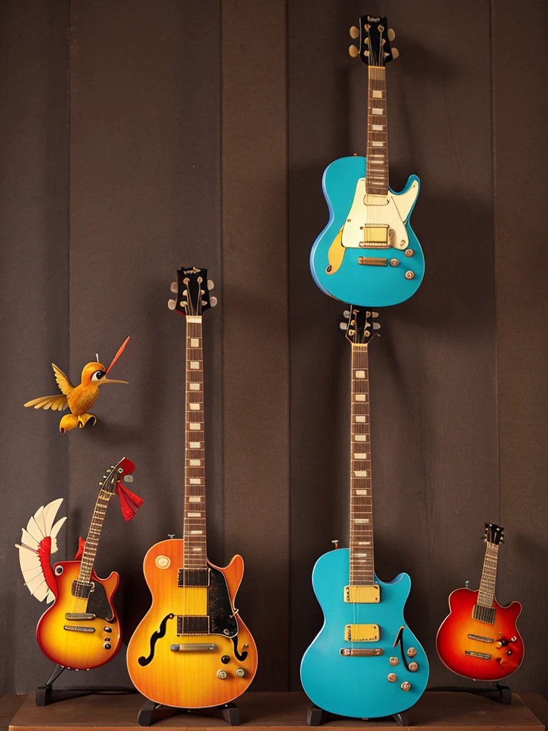 firebird and hummingbird and es-335 , Gibson family