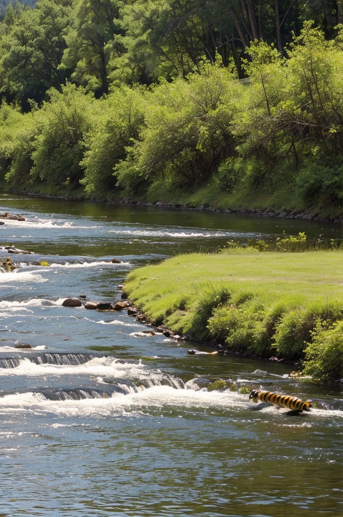 Meliponar trout ranch logo, BEES, river and hat