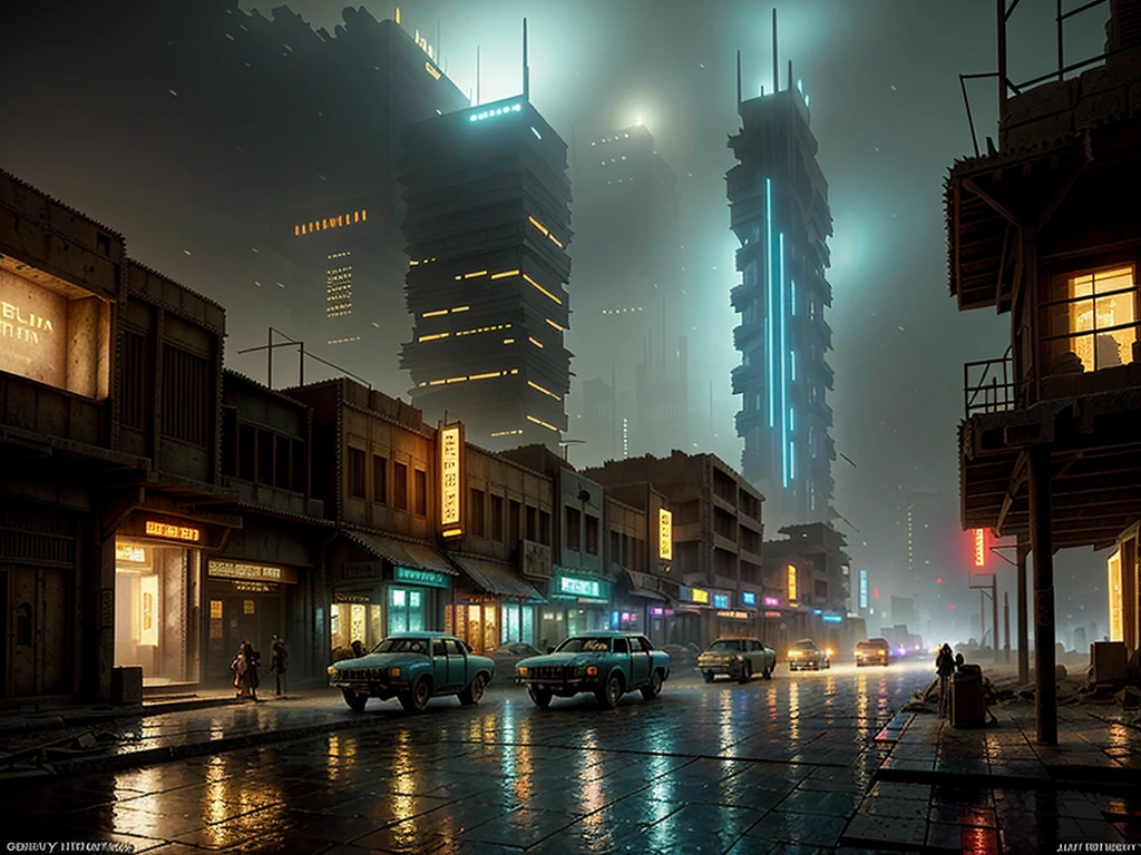 ((an ancient city, destroyed, abandoned in the middle of a desert )) RAW color art, animation,((cartoon style)), ((blade runner)), (((small town taken by the desert)))
(detailed texture), intricately detailed, fine details, hyperdetailed, raytracing,
Atey Ghailan, by Jeremy Mann, Greg Manchess, Antonio Moro, trending on ArtStation, trending on CGSociety, Intricate, High Detail, Sharp focus, dramatic, photorealistic painting art by midjourney and greg rutkowski, bokeh on background