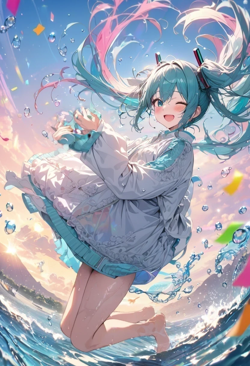 water, wave, splash, water drops, splash water,
