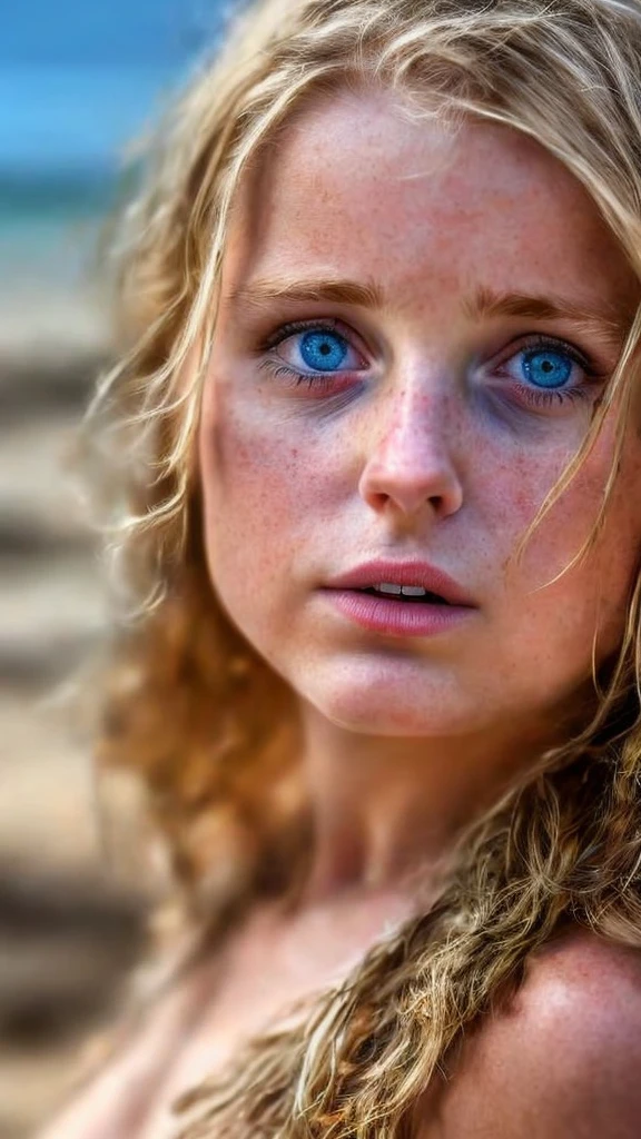 realistic photo, a realistic photo of  18yo girl wearing a bikini, blonde hair, beach,  (1girl), (extremely detailed CG unity 8k wallpaper), photo of the most beautiful artwork in the world, professional majestic (photography by Steve McCurry), 8k uhd, dslr, soft lighting, high quality, film grain, Fujifilm XT3 sharp focus, f 5.6, High Detail, Sharp focus, dramatic, (looking at viewer:1.2), (detailed pupils:1.3), (natural light),