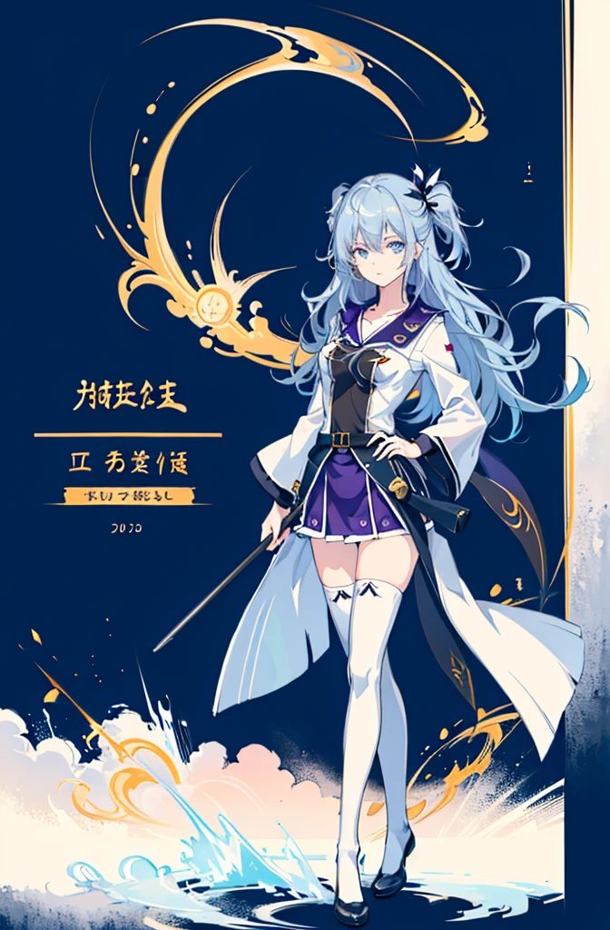 1girl,  solo, outdoors, long hair, holy place, Original,(Illustration:1.1),(Best Quality),(masutepiece:1.1),(the Extremely Detailed CG Unity 8K Wallpapers:1.1), (Colorful:0.9),(mid-shot:0.95),(extremely detailed beautiful face),(Solo:1.2), (girl),(((Lori))), (Detailed beautiful eyes:1.15), (Beautiful face:1.15), (Glowing blue eyes:1.25////),(((sky blue Long Hair))),(two side up),(+perfect hand+:1.21),(Draw illustration of Japan priestess costume),(slender),(White pleated skirt),(Gothic),((black thighhighs)),(frilld),(Beautiful Slender Lolita Girl),hallowween,standing, girl,10 years old,  girl,foggy place,vampire,sky blue hair,((full body,whole body)),((black thighhighs)),((black thighhighs)),