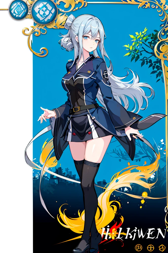1girl, solo, outdoors, long hair, holy place, Original,(Illustration:1.1),(Best Quality),(masutepiece:1.1),(the Extremely Detailed CG Unity 8K Wallpapers:1.1), (Colorful:0.9),(mid-shot:0.95),(extremely detailed beautiful face),(Solo:1.2), (girl),(((Lori))), (Detailed beautiful eyes:1.15), (Beautiful face:1.15), (Glowing blue eyes:1.25////),(((sky blue Long Hair))),(two side up),(+perfect hand+:1.21),(Draw illustration of Japan priestess costume),(slender),(White pleated skirt),(Gothic),((black thighhighs)),(frilld),(Beautiful Slender Lolita Girl),hallowween,standing, girl,, girl,foggy place,vampire,sky blue hair,(((full body,whole body))),((black thighhighs)),white clothes,((black thighhighs)),((black thighhighs)),white Japan priestess costume,