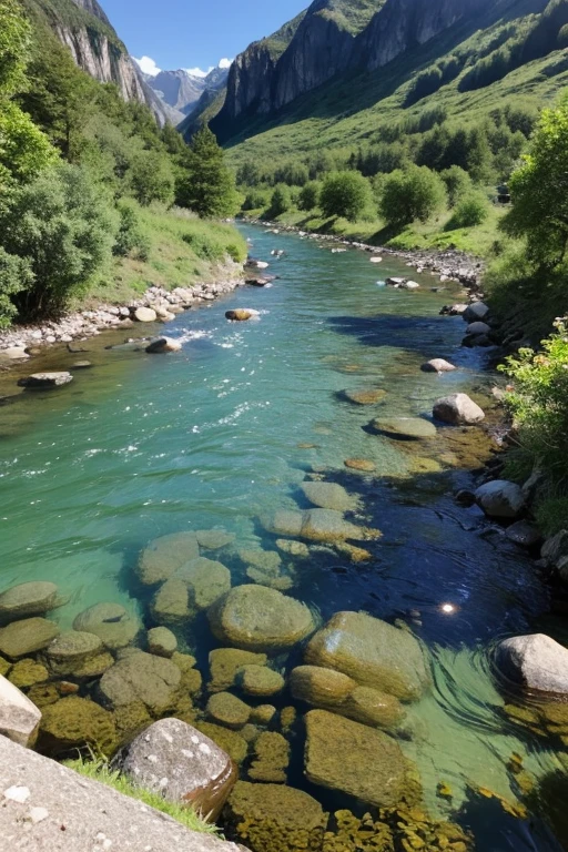 A small river in the mountains