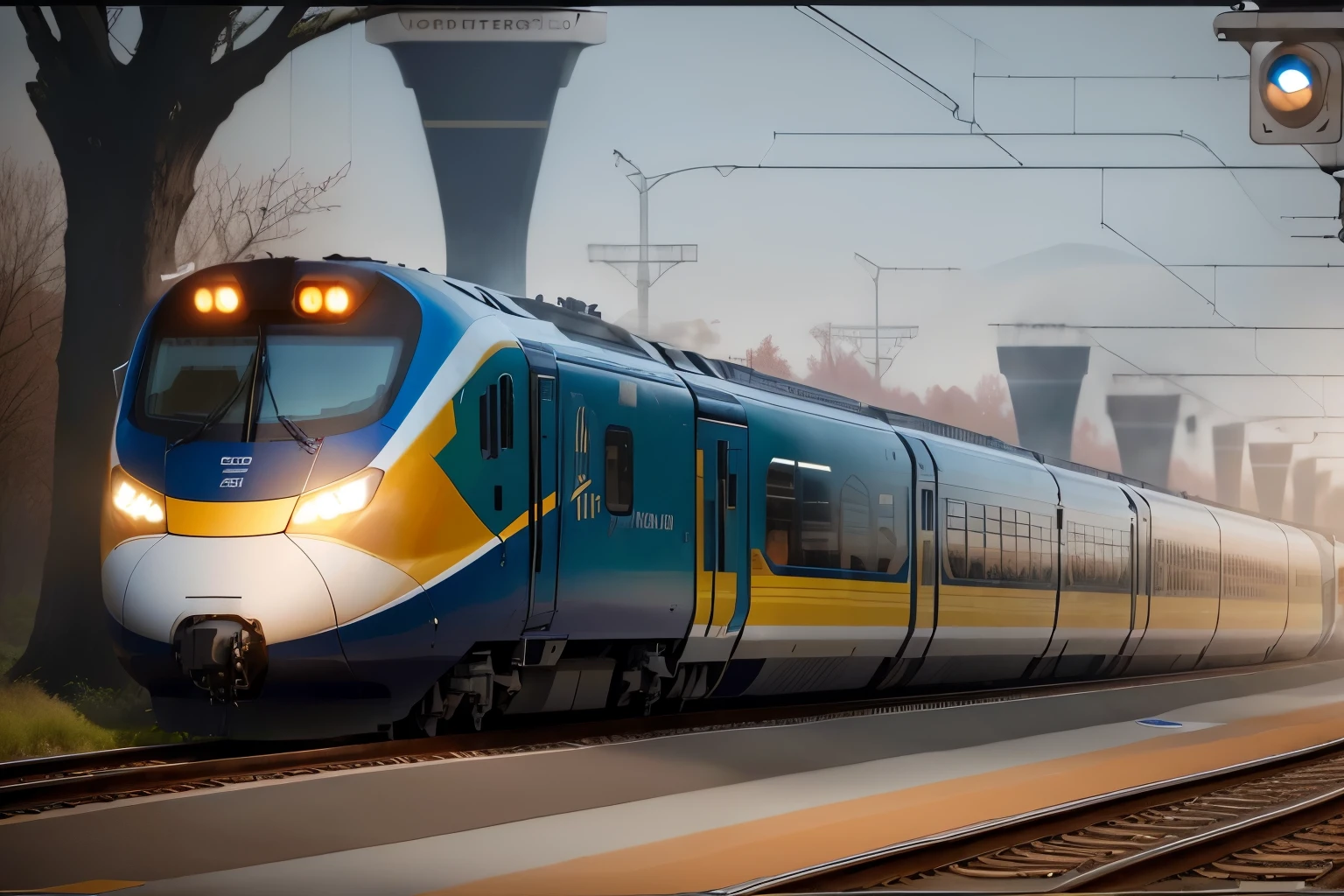 arafed train on the tracks with trees in the background, high speed trains, supersonic trains and passengers, bullet train, trains, train, high speed, eurostar, choo choo, media photo, train far, [ cinematic, hyperspeed, speed, chemrail, trains in the background, tgv, railways, 🚿🗝📝