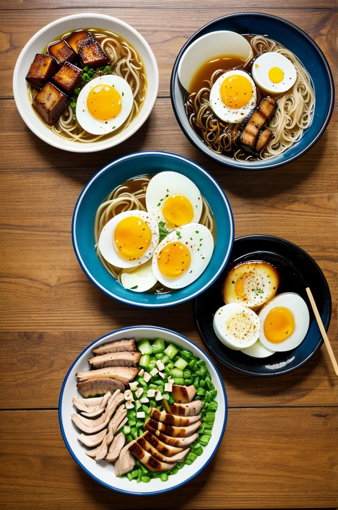  Soft-boiled egg, barbecued pork and soy sauce ramen，comics