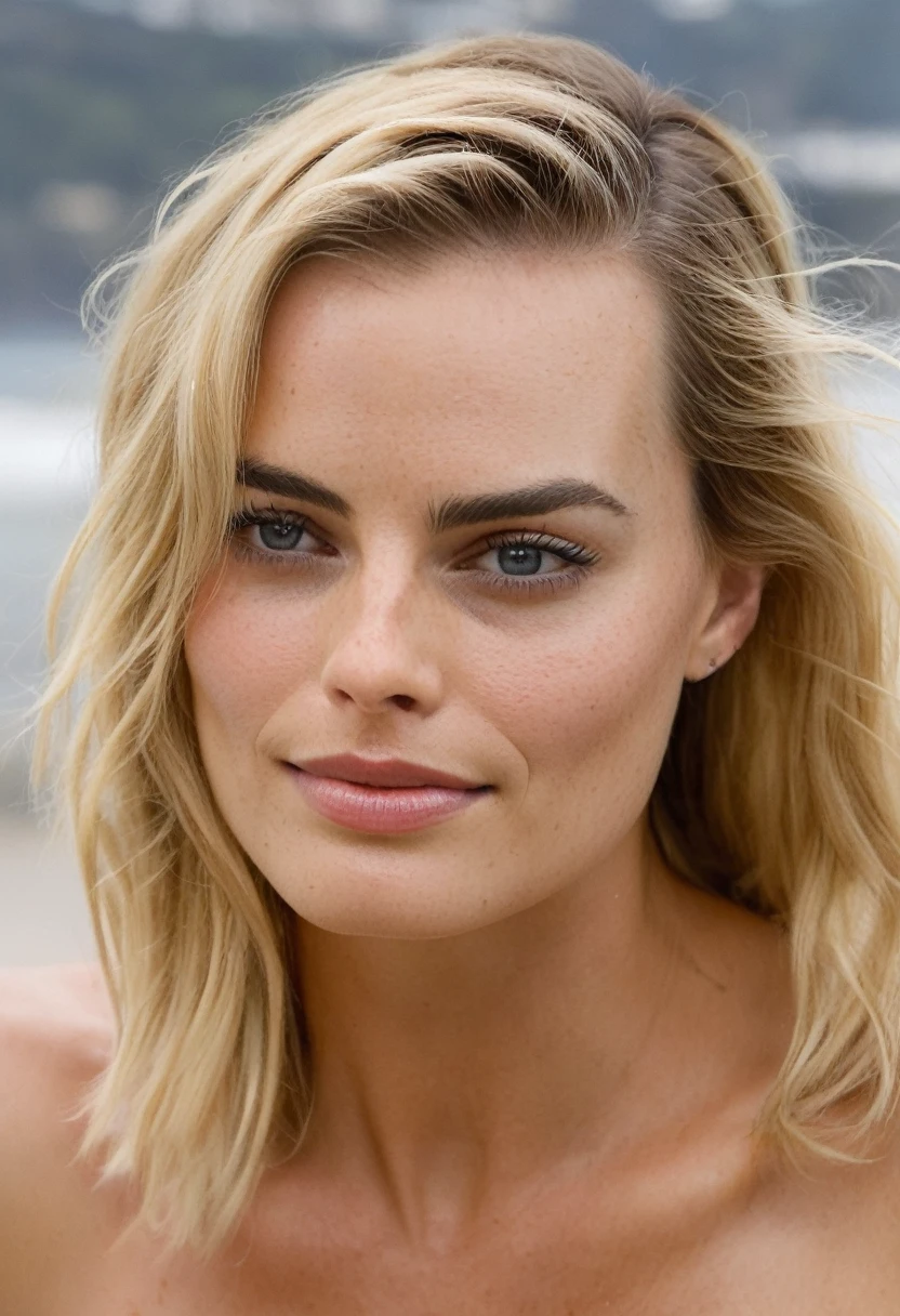  (( high quality celebrity  Erotic portrait photo ))  , 40yo woman ( Margot Robbie ) celebrity erotic photograph , (sensual face, detailed face skin, extremely erotic :1.5 nude, alexandrad44 ), slight curly hair:1.4, extremely long  hair , erotic photoshoot , fit muscular figure , exhausted look, rainy, wet, shiny sweaty skin, seductive expression , on beach, wet hair, dark atmosphere, bright realistic  lighting , rosy white pale  skin tone , erect nipples , celebrity, female,  woman, hollywood actress, , erotic angle  , fleshy muscular woman  , ( natural lights, depth of field, insanely detailed skin texture, hyper detailed features )