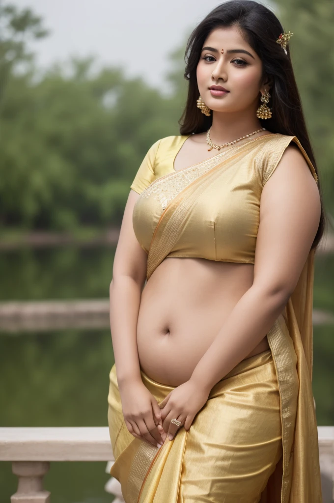 1 Heavenly beautiful and goddess beauty cute and sweet looking face Indian female in front of Zhanli Village, China, Heavenly beautiful Overweight, Heavenly beautiful Extremely fat, Heavenly beautiful and attractive Chubby figure , Heavenly beautiful looking and eye catching luxury style tight fitting Indian traditional sarees , reaching out, Heavenly beautiful Arabian woman, 16k, High resolution, masterpiece, highest quality, fine skin, outside view, Realistic Photograph, size 45 and waist size 32, close up face view