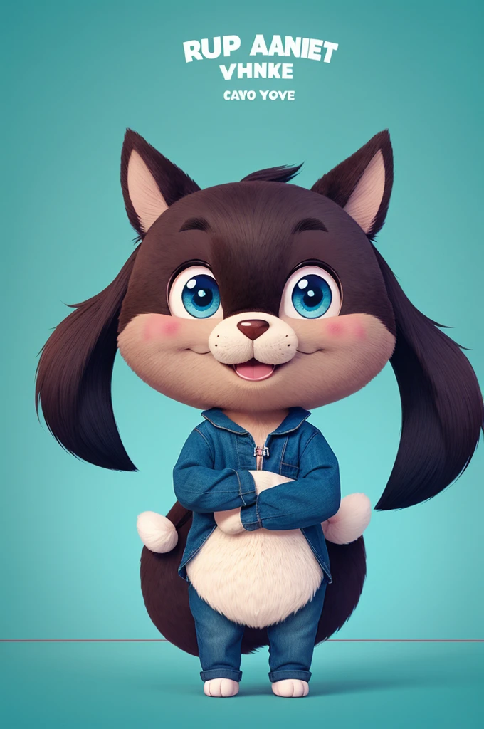 Cute animal cartoon character