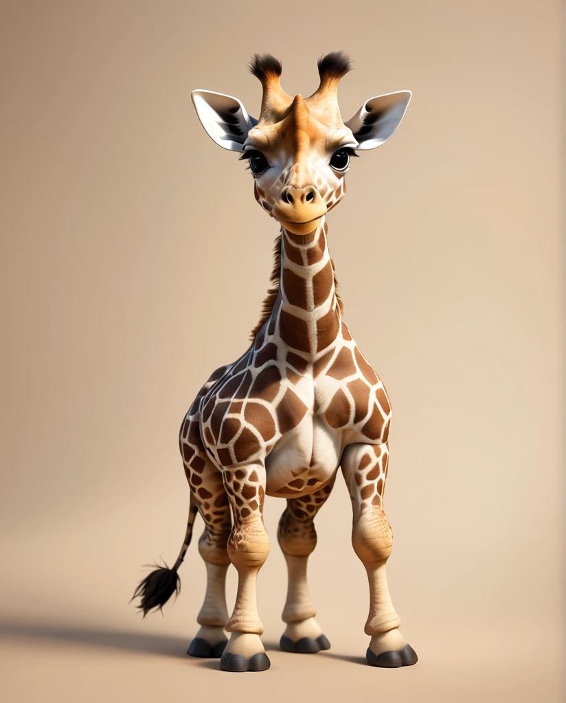 Giraffe Baby Warrior 2 high detail Full Body Shot Looking this way