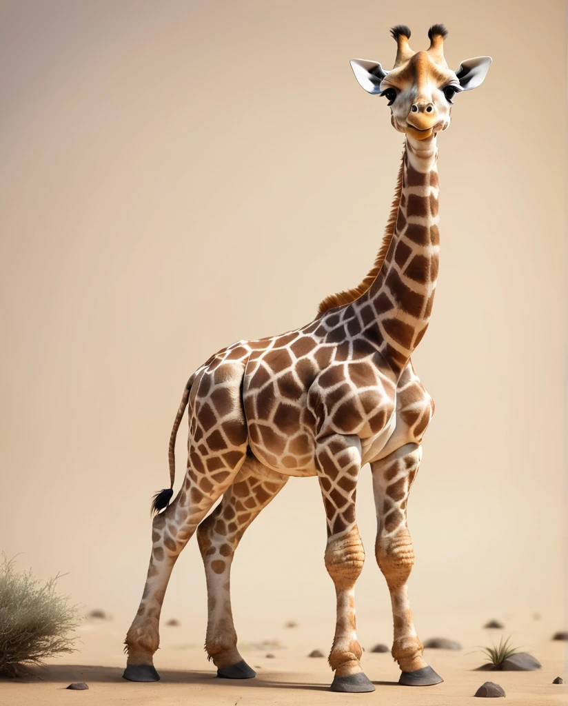Giraffe Baby Warrior　2　high detail　Full Body Shot　Looking this way　