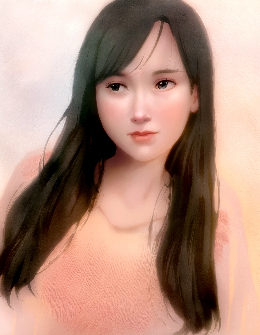 girl, Black Hair, Ghibli style, Anime Style, Manga style,