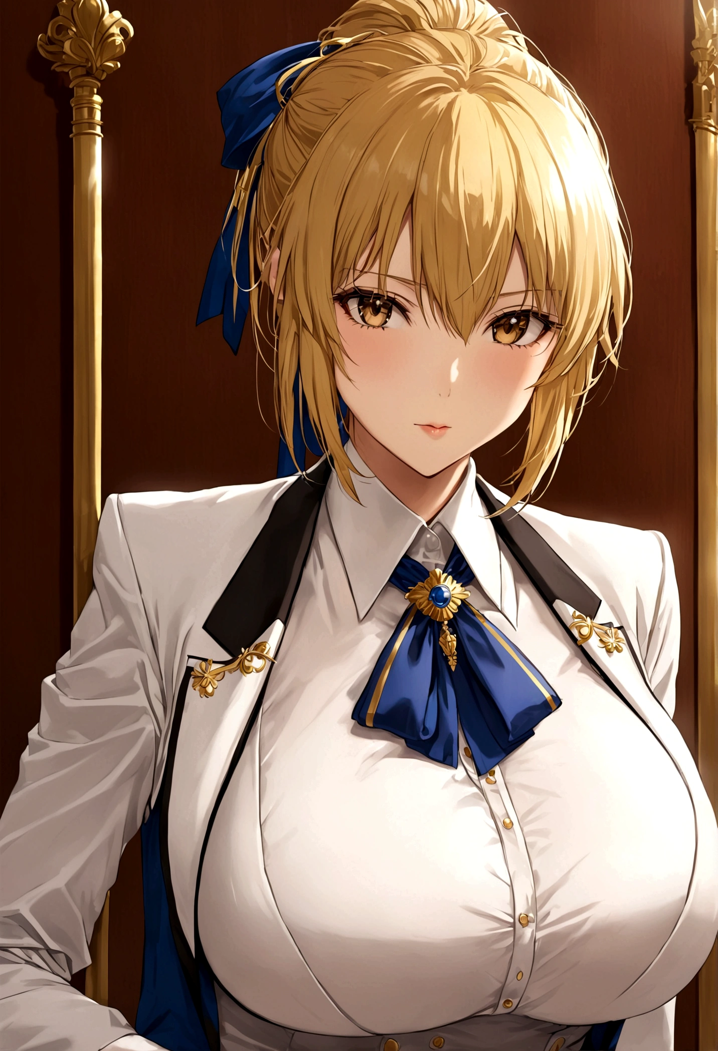 Saber big breasts business suit noble outfit